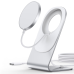 Choetech 15W Magnetic Qi Wireless Charger (MagSafe Compatible) White (T517-F) + Stand Holder Silver