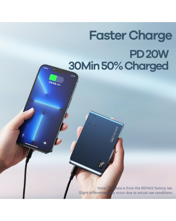 REMAX Power Bank 10000mAh RPP-178 KinYin - USB + Type C - PD 20W QC 22,5W синий