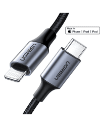 Ugreen USB Type C - Lightning cable MFI (Made For iPhone) 3 A 1 m black (US304 60759)