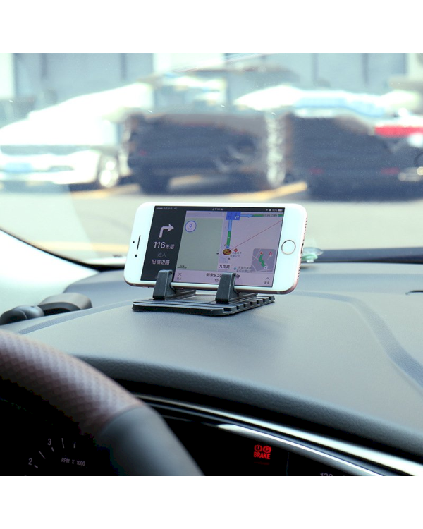 Silicone Car Phone Holder Dashboard Desktop Stand black
