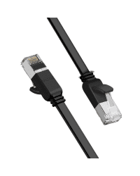 Ugreen flat Ethernet patchcord cable RJ45 Cat 6 UTP 1000 Mbps 5 m black (NW101 50187)