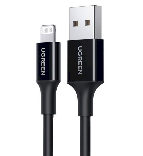 Обложка книги «USB to Lightning Cable UGREEN US155, MFi, 1m (black)»