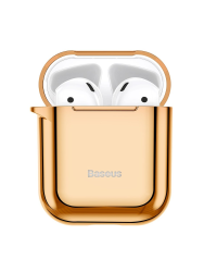 Baseus Shining Hook Силиконовый чехол для наушников Apple Airpods 1 / 2 золотой