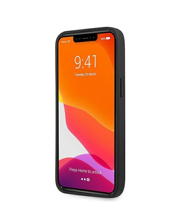 Guess GUHCP13X4GMGGR iPhone 13 Pro Max 6.7" серый жесткий чехол 4G Большой металлический логотип
