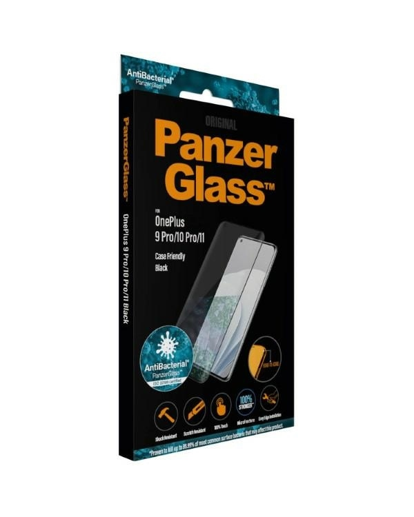 PanzerGlass E2E MicroFracture OnePlus 9 Pro Friendly black|black Антибактериальный