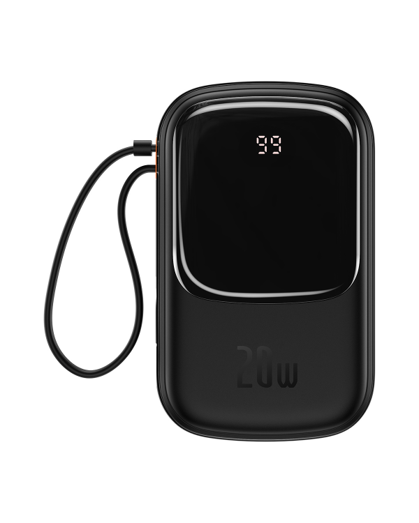 Powerbank Baseus Qpow PRO with cable, 20000mAh, 20W (Black)