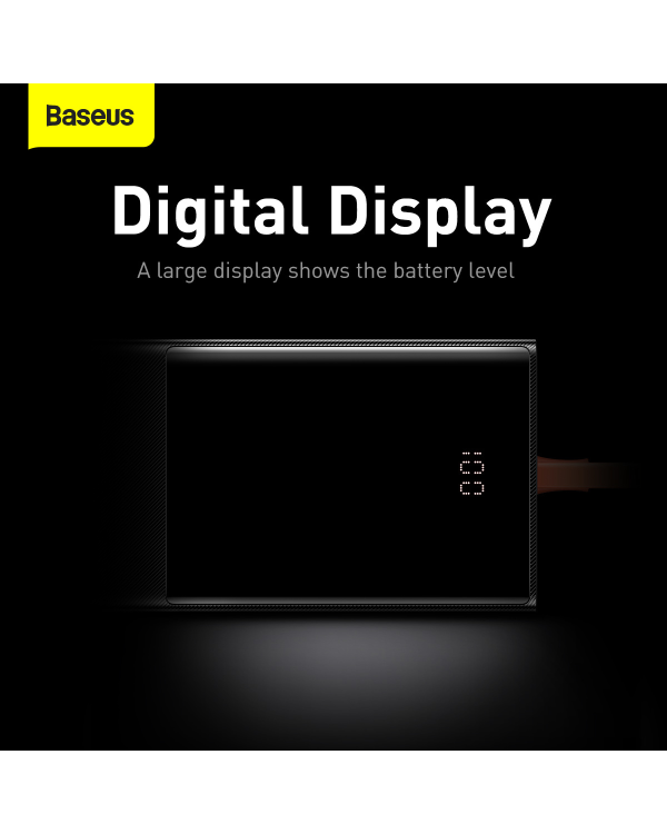 PowerBank Baseus 20000mAh, PD, 2xUSB + USB-C, USB-C cable, 65W