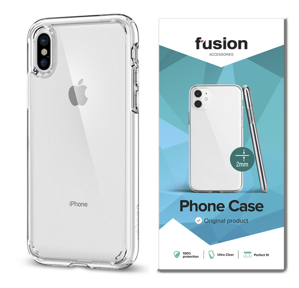 Fusion Ultra Clear Series 2 mm Силиконовый чехол для Apple iPhone X / XS Прозрачный (EU Blister)
