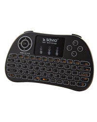 Savio KW-02 Беспроводная Клавиатура PC | PS4 | XBOX | Smart TV | Android + Тачпад Черная (С Подсветкой)