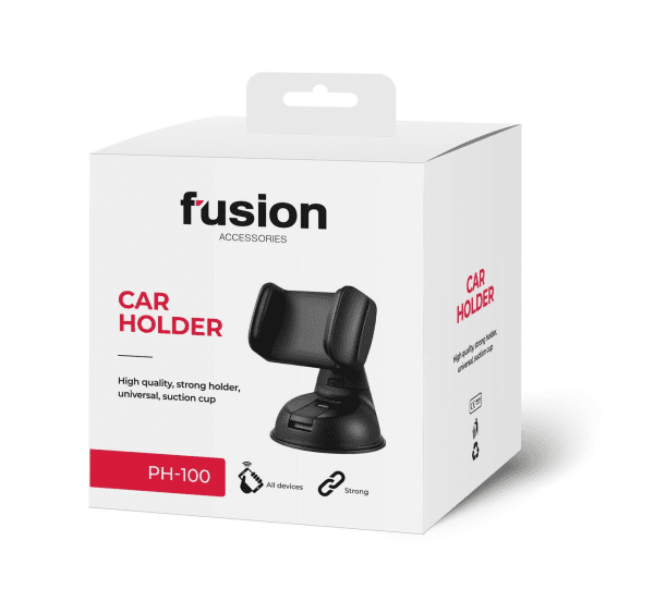 Автомобильный держатель Fusion PH-100 на лобовое стекло или панель черный