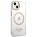 Guess Transparent MagSafe Compatible Case for iPhone 14 Plus Gold