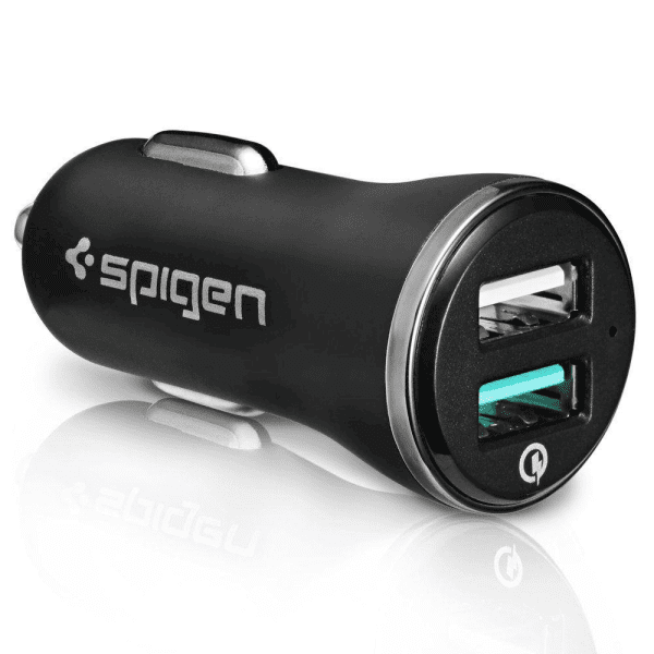 Обложка книги «SPIGEN F27QC QC3.0 2-PORT CAR CHARGER BLACK»