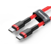 Плетеный нейлоновый кабель Baseus CATKLF-G09 USB-C | PD | PD2.0 | 60W | 20V | 3A | QC3.0 | 1м красный