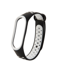 Fusion dots ремешок для часов Xiaomi Mi Band 3 / Mi Band 4 черный - белый