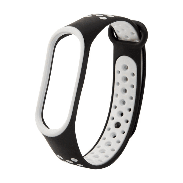 Fusion dots ремешок для часов Xiaomi Mi Band 3 / Mi Band 4 черный - белый