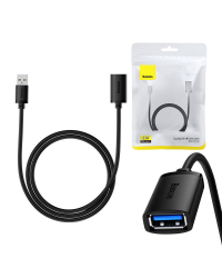 Удлинительный кабель USB 3.0 Baseus с разъемом "мужчина-женщина", серия AirJoy, 1 м (черный)