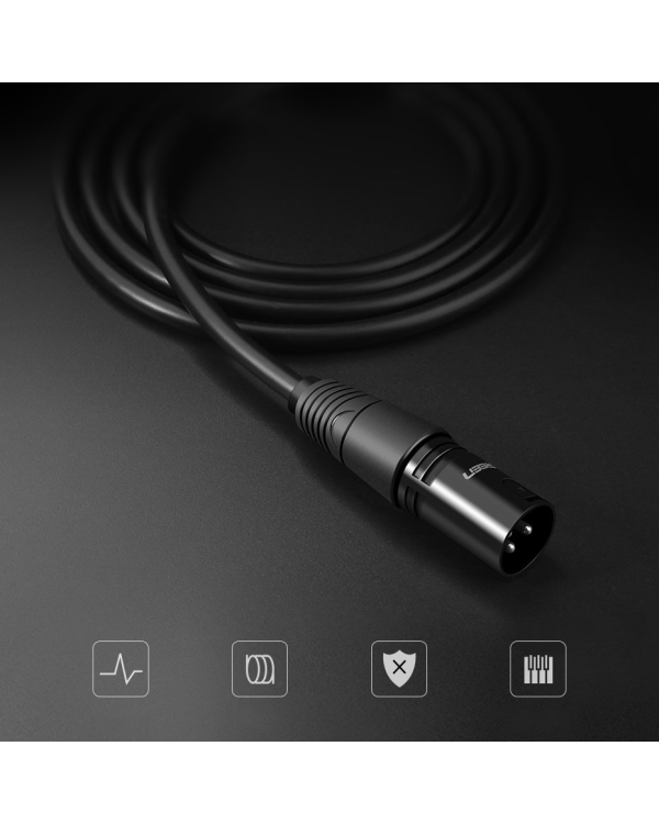 XLR female to XLR male cable UGREEN AV130 3m (black)