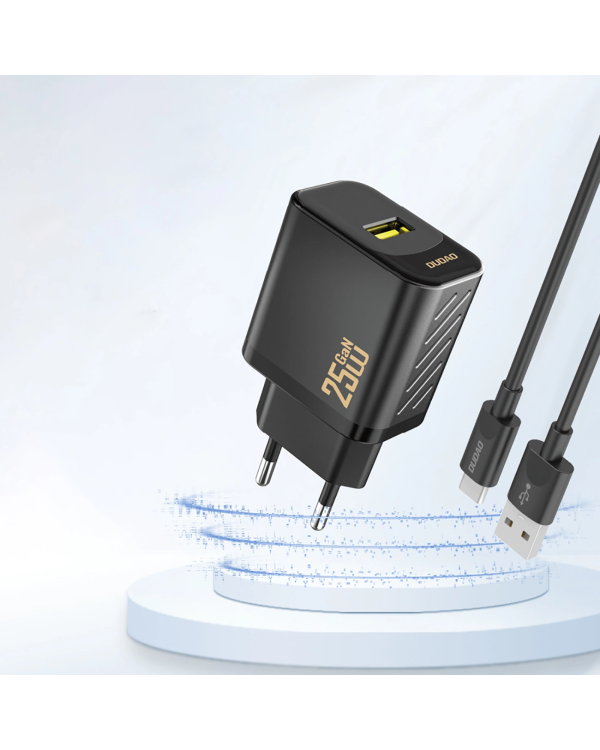 Зарядное устройство Dudao A27S 25W GaN USB-A - черный