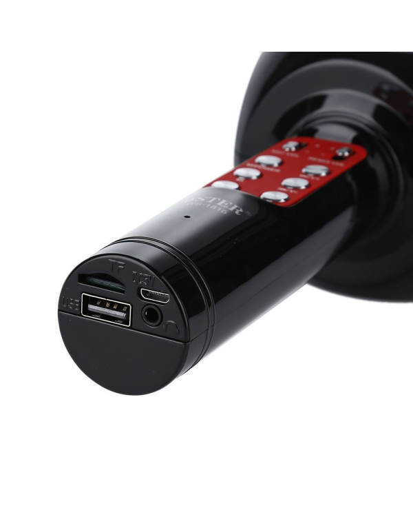 Goodbuy LED 360 караоке микрофон с динамиком bluetooth | 5 Вт | aux | голосовой модулятор | USB | Micro SD черный