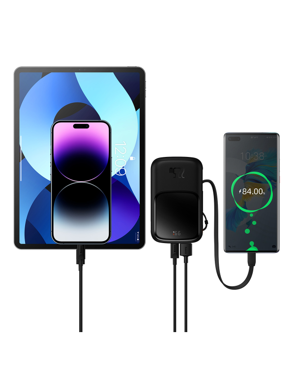 Powerbank Baseus Qpow PRO with cable, 10000mAh, 22.5W (Black)