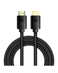 Baseus HDMI 2.1 cable 8K 60 Hz 48 Gbps / 4K 120 Hz / 2K 144 Hz 3D eARC QMS Dynamic HDR VRR ALLM 2 m black (CAKGQ-K01)