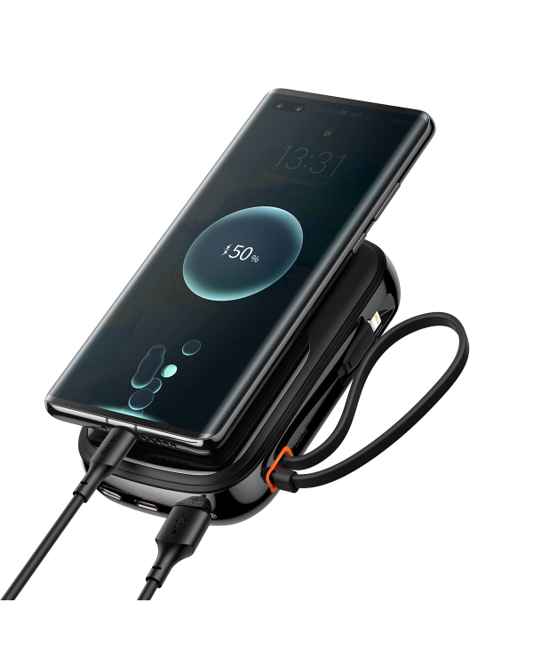 Powerbank Baseus Qpow PRO with cable, 20000mAh, 20W (Black)
