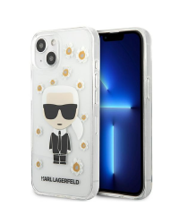 Karl Lagerfeld Ikonik Flower Case for iPhone 13 mini Transparent