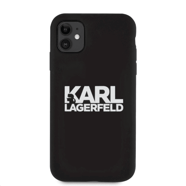 Обложка книги «KLHCN61SLKLRBK Karl Lagerfeld Stack White Logo Silicone Case for iPhone 11 Black»