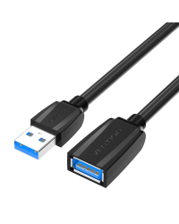 Extension Cable USB 3.0, male USB to female USB, Vention 1m (Black)