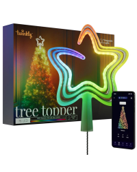 Twinkly Tree Topper  RGB  76 LED  USB-C  balta - Viedas gaismas egles galotnes rotajums