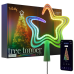 Twinkly Tree Topper  RGB  76 LED  USB-C  balta - Viedas gaismas egles galotnes rotajums