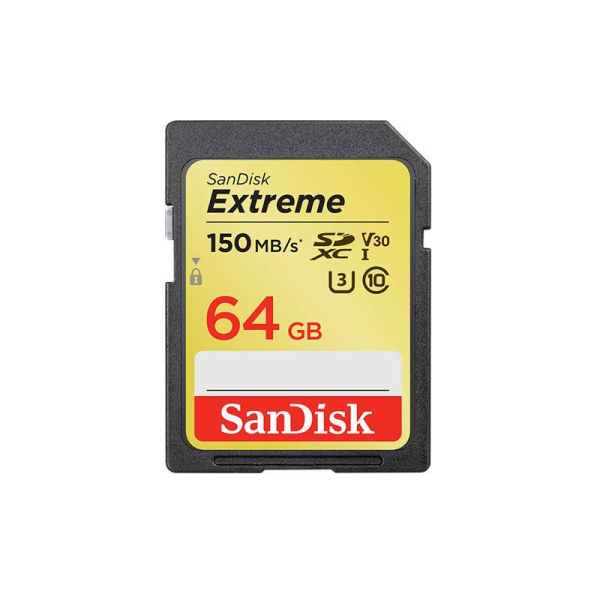 Memory card SanDisk Extreme SDXC 64GB 150/60 MB/s V30 UHS-I U3 (SDSDXV6-064G-GNCIN)