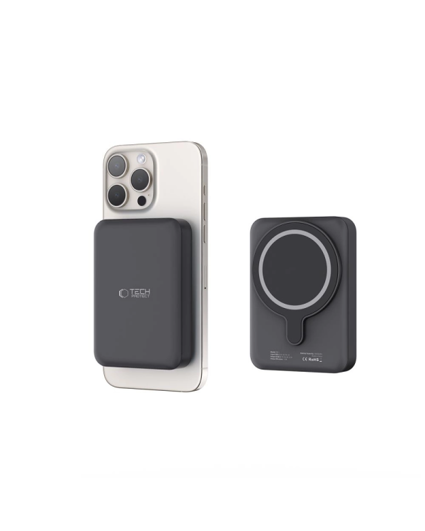 Tech-Protect LifeMag PB11 Powerbank с портом USB-C MagSafe 10000mAh 15W - черный + кабель USB-C