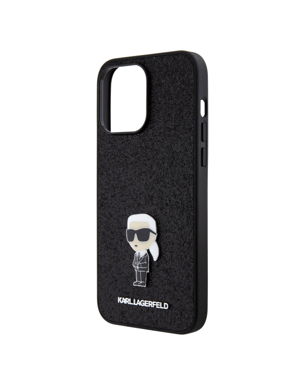 Дополнительное изображение книги «Karl Lagerfeld Fixed Glitter Metal Ikonik Case for iPhone 15 Pro Max Black»
