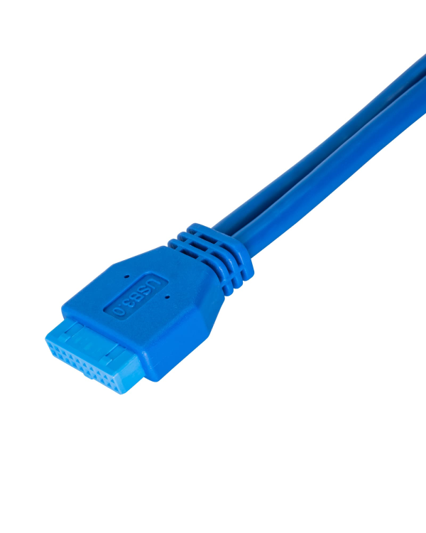 Адаптер с кабелем Akyga AK-CA-62 2x USB A 3.0 A (f) | USB 19 pin (f) 65 см