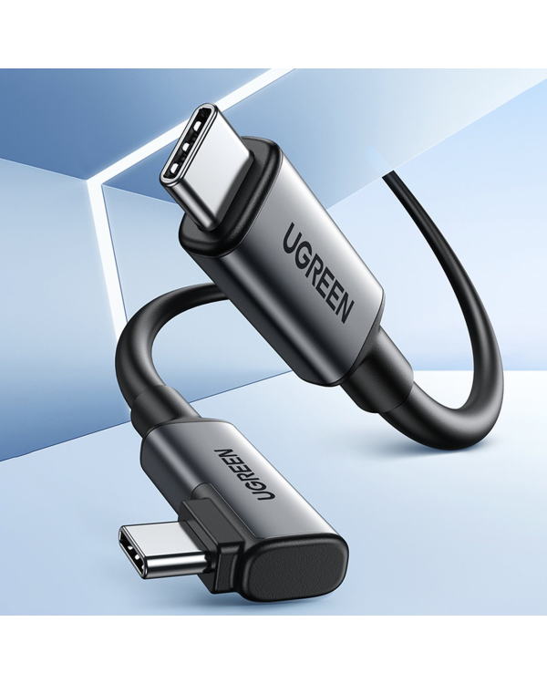 Ugreen angled cable USB Type C - USB Type C for charging 60W | data transmission with VR goggles support (e.g. Oculus Quest 2) 5m black (US551)