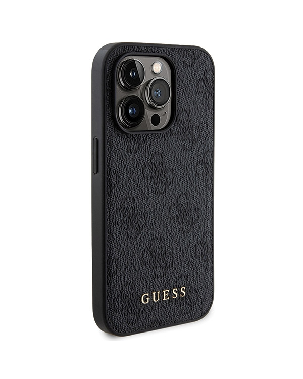 Zestaw Guess GUBPM5P15L4GEMGK iPhone 15 Pro 6.1" hardcase + Powerbank 5000mAh MagSafe czarny|black 4G Metal Logo
