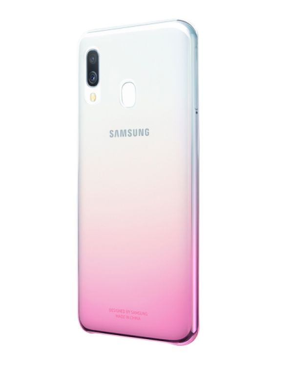 Samsung EF-AA405CPEGWW Gradation Cover Оригинальный чехол для Samsung A405 Galaxy A40 Прозрачный - Розовый