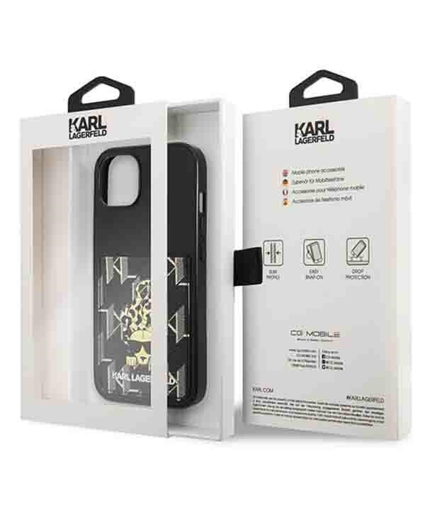 Дополнительное изображение книги «Karl Lagerfeld KLHCP13MCANCNK iPhone 13 6,1" hardcase czarny|black Karlimals Cardslot»