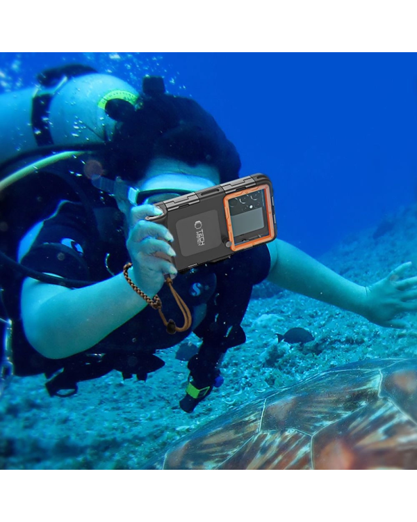 Дополнительное изображение книги «Tech-Protect Waterproof Case водонепроницаемый IPX8 для смартфонов 4,7-6,7" - черный и оранжевый»