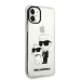 Karl Lagerfeld IML Glitter Karl and Choupette NFT Case for iPhone 11 Transparent