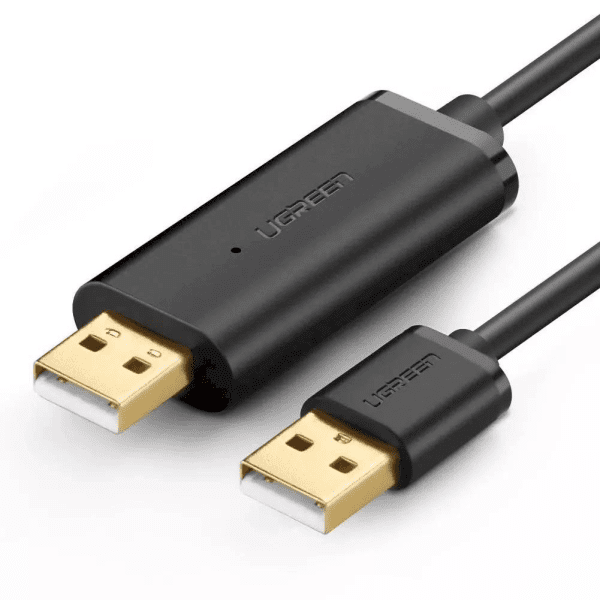 UGREEN US166 USB cable A-A for data transfer, 2m (black)