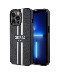 Guess GUHMP13XP4RPSK iPhone 13 Pro Max 6,7" czarny|black hardcase 4G Printed Stripes MagSafe