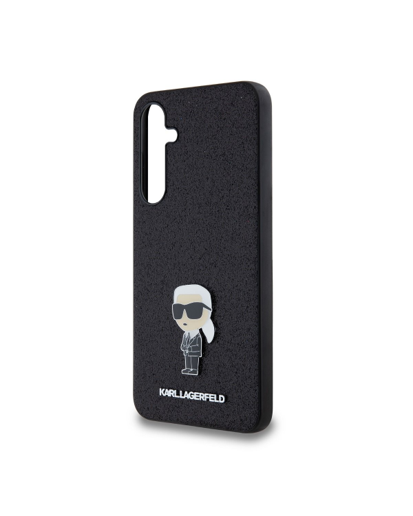 Чехол Karl Lagerfeld Fixed Glitter Metal Ikonik для Samsung Galaxy A55 5G черный
