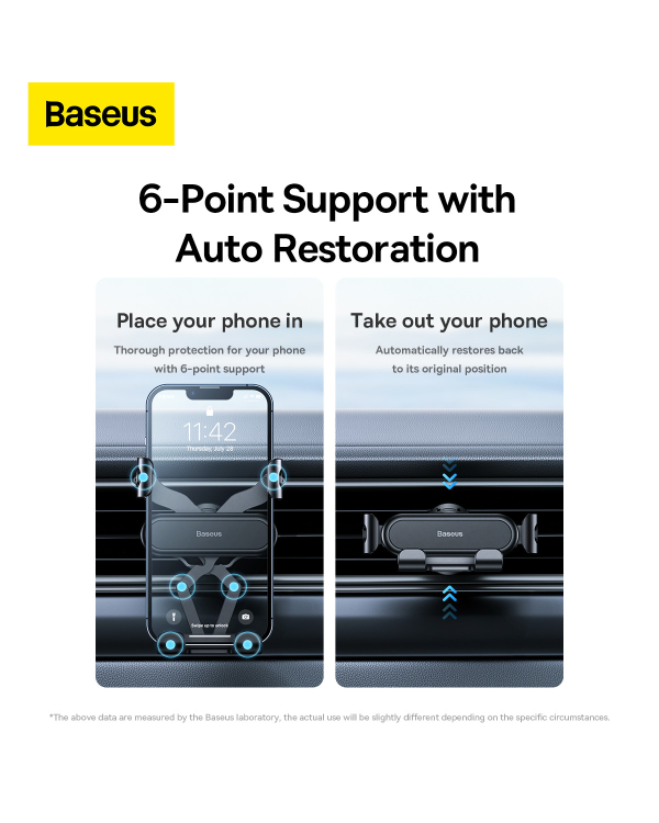 Baseus gravitational Car Phone Holder Lite to Ventilation Grid (black)