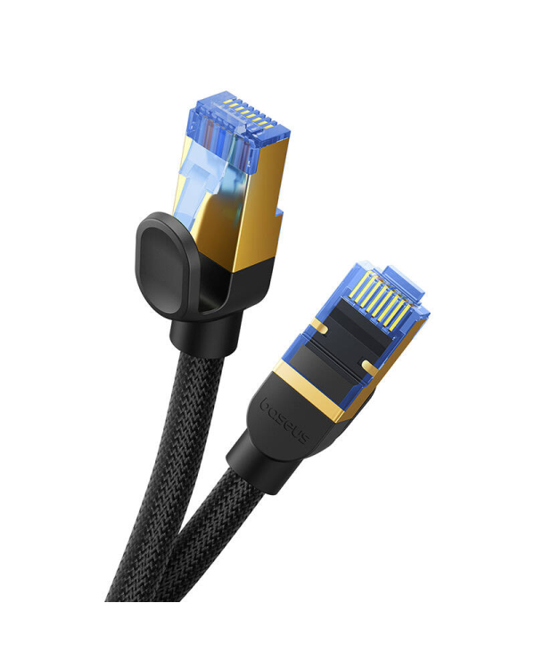 Braided network cable cat.7 Baseus Ethernet RJ45, 10Gbps, 2m (black)