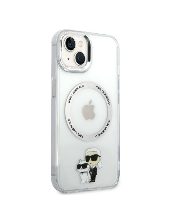Karl Lagerfeld MagSafe Compatible Case IML Karl and Choupette NFT for iPhone 14 Transparent