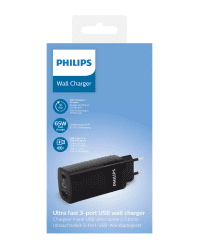 Зарядное устройство Philips DLP2681|12 GaN 65 Вт | 3,25А черный