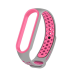 Fusion dots ремешок для часов Xiaomi Mi Band 5 / Mi Band 6 розовый серый