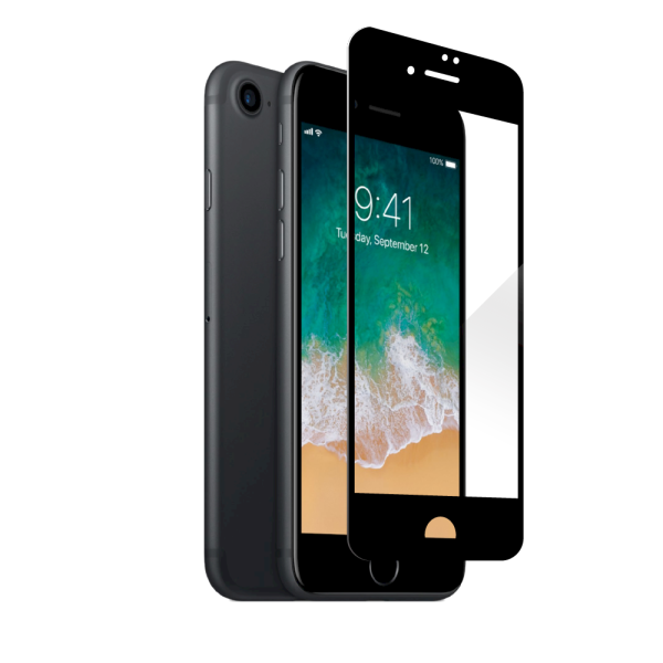 Fusion Full Glue 5D Tempered Glass Защитное стекло для экрана Apple iPhone 7 / 8 / SE 2020 Черное